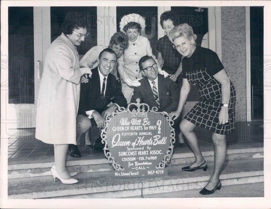 1969 St. Petersburg, Florida Queen of Hearts Ball Promo Press Photo - Historic Images