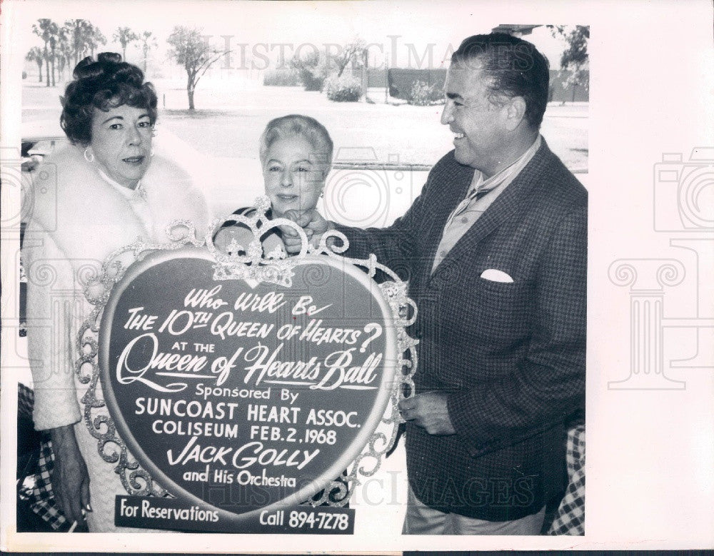 1968 St. Petersburg, Florida Queen of Hearts Ball Promo Press Photo - Historic Images
