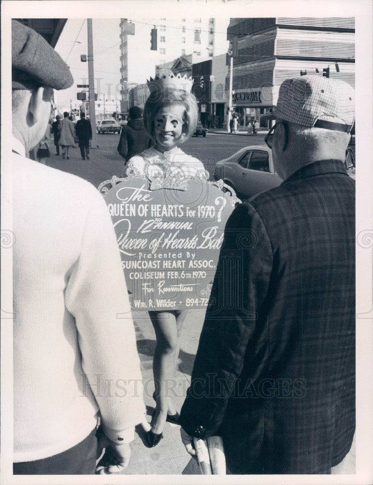 1970 St. Petersburg, Florida Queen of Hearts Ball Promo Press Photo - Historic Images