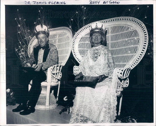 1978 St. Petersburg, Florida Heart Ball King Fleming & Queen McGraw Press Photo - Historic Images