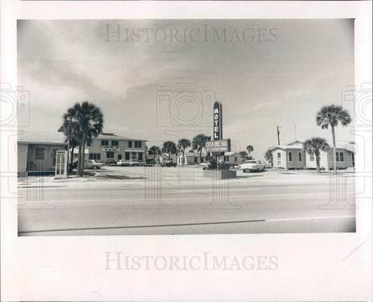 1965 St. Petersburg, Florida Casa Del Sol Motel Press Photo - Historic Images