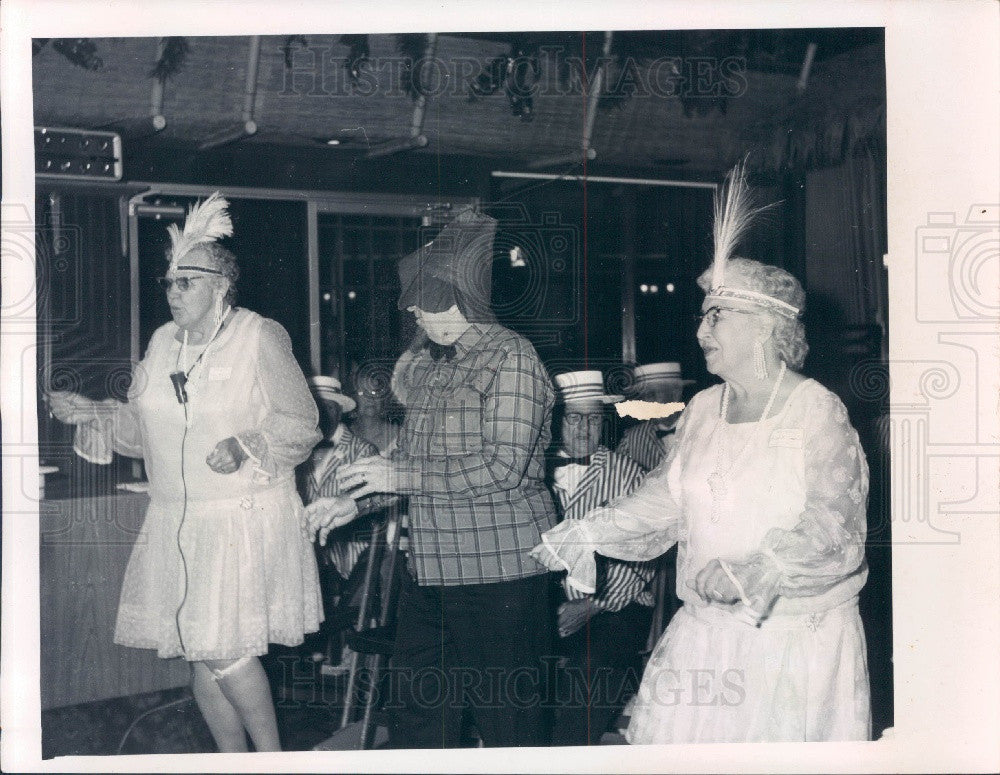 1970 Tarpon Springs, Florida Chamber of Commerce Roaring 20&#39;s Party Press Photo - Historic Images