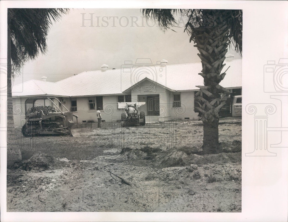 1962 Punta Gorda, Florida Charlotte Community Hospital Expansion Press Photo - Historic Images