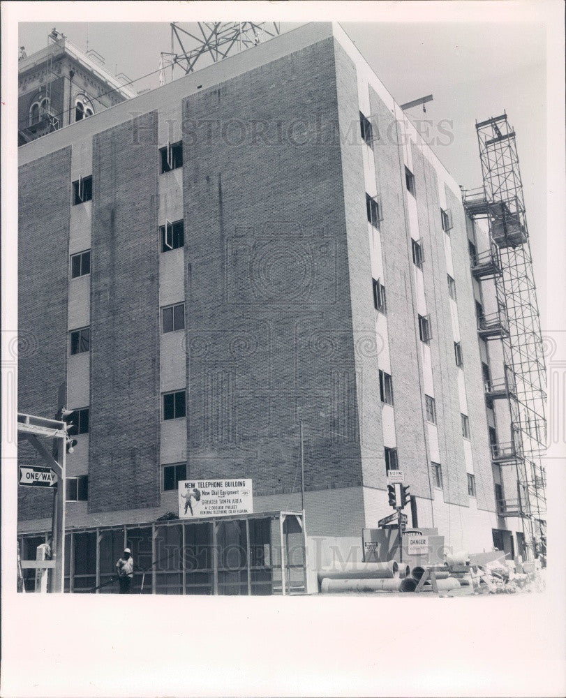 1963 Tampa, Florida General Telephone Company Building Construction Press Photo - Historic Images