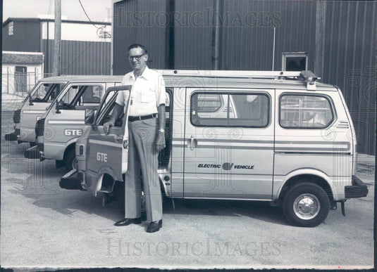 1980 Florida General Telephone Co. Electric Vans Press Photo - Historic Images