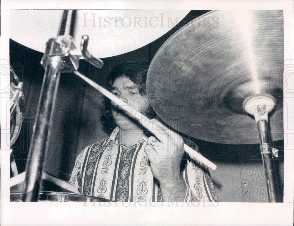 1973 Rock Band Pete Butterfly&#39;s All Stars &amp; Drummer Chick The Eskimo Press Photo - Historic Images