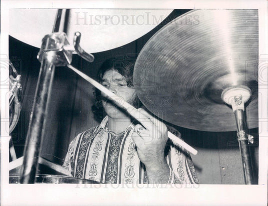 1973 Rock Band Pete Butterfly's All Stars & Drummer Chick The Eskimo Press Photo - Historic Images
