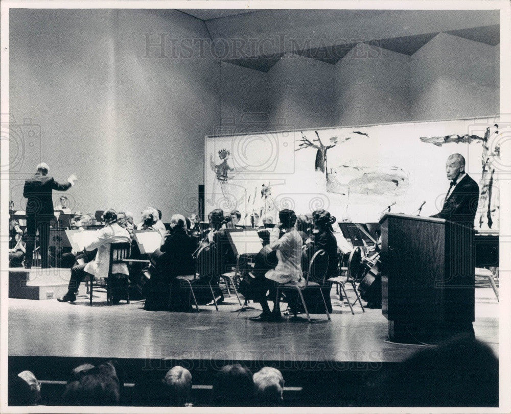 1972 Florida West Coast Symphony Orchestra &amp; Narrator Kantor Press Photo - Historic Images