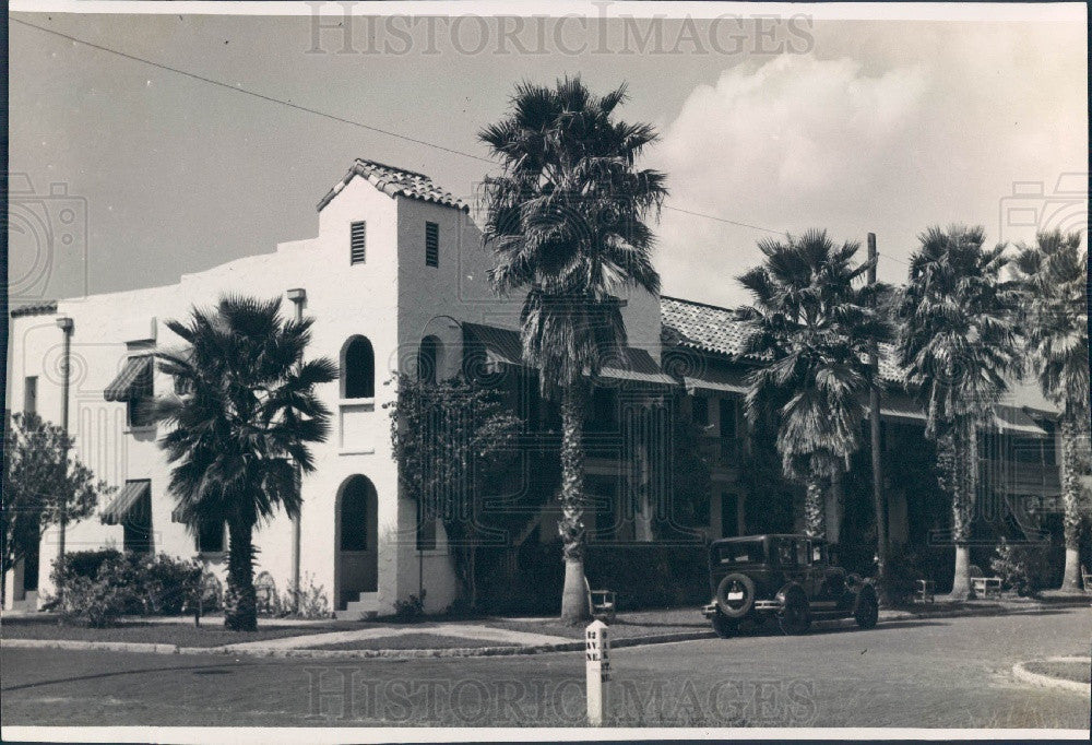 1941 St Petersburg Florida El Mirasol Apartments on Oak Street Press Photo - Historic Images