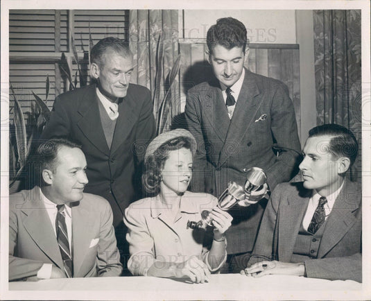 1947 St Petersburg Florida Tennis Club Officers Press Photo - Historic Images