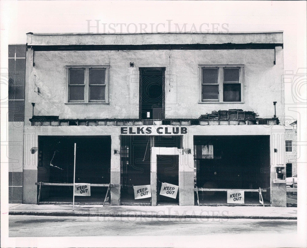 1966 St Petersburg Florida Old Elks Lodge on Second Avenue Press Photo - Historic Images