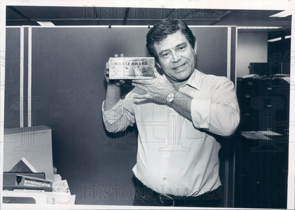 1984 St Petersburg Florida Times Cartoonist Don Addis Press Photo - Historic Images