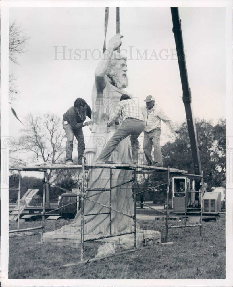 1979 Clearwater, Florida Sylvan Abbey Memorial Park St. Mark Statue Press Photo - Historic Images