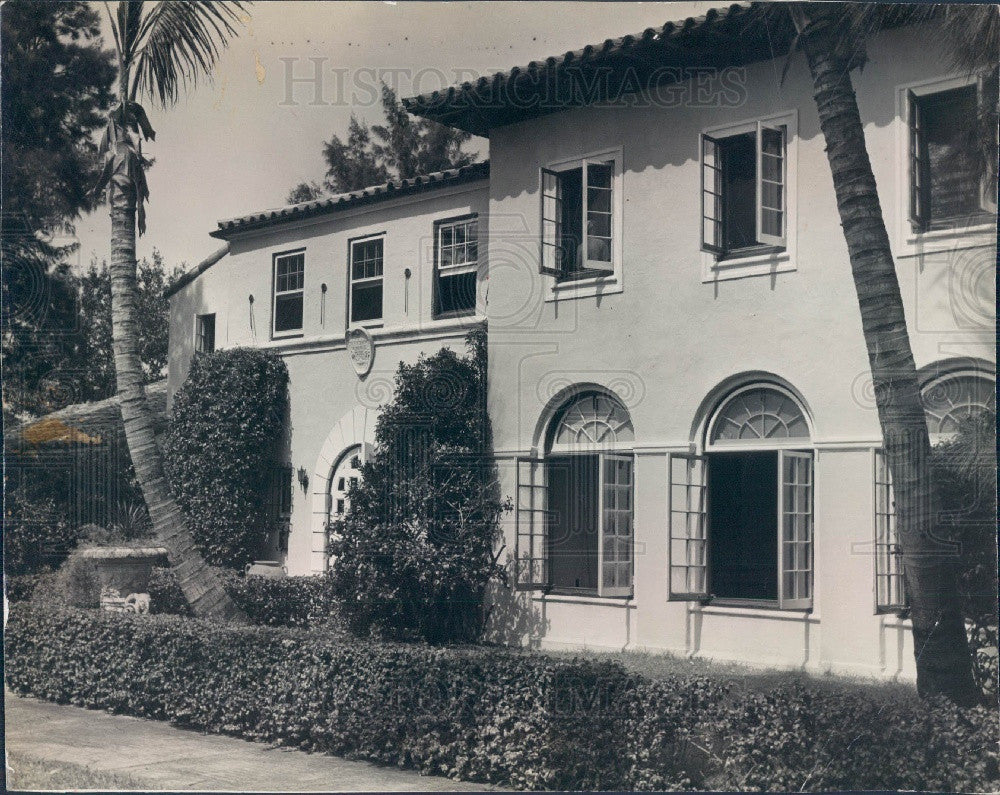 1955 St Petersburg Florida Woman&#39;s Club Clubhouse Press Photo - Historic Images