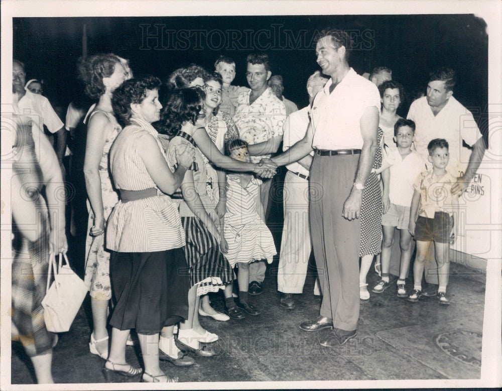 1954 St Petersburg Florida Hillsborough Ferry Last Riders Press Photo - Historic Images