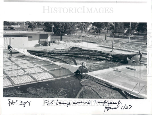 1987 Largo, Florida Highland Rec Center Pool Bubble Burst Press Photo - Historic Images