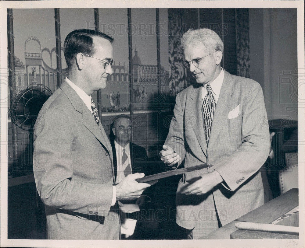 1947 Pinellas County FL Senator H Baynard &amp; US Sen Spessard Holland Press Photo - Historic Images