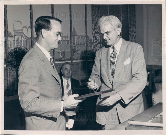 1947 Pinellas County FL Senator H Baynard & US Sen Spessard Holland Press Photo - Historic Images