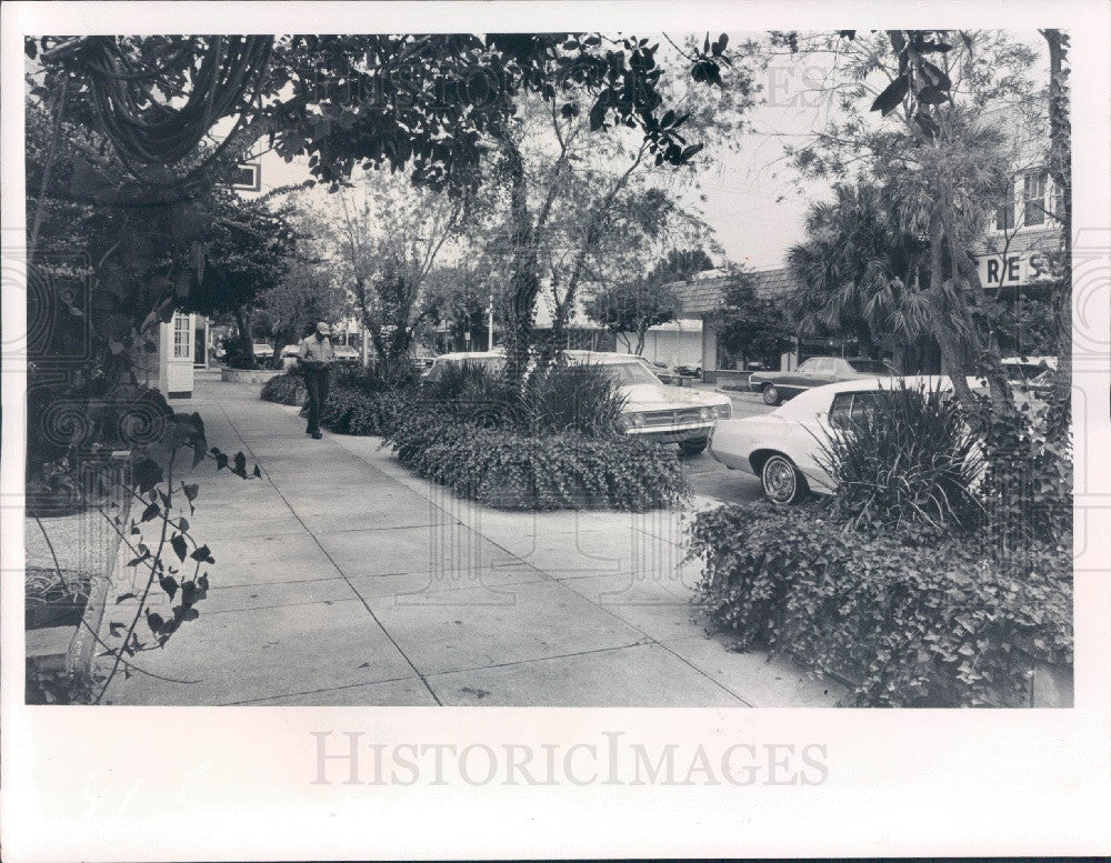 1972 Leesburg, Florida Main Street Press Photo - Historic Images