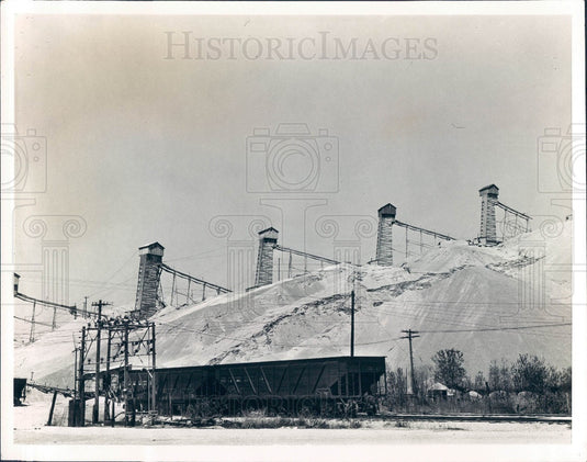 1963 Kansas Mountains of Chat from Lead & Zinc Mining Press Photo - Historic Images