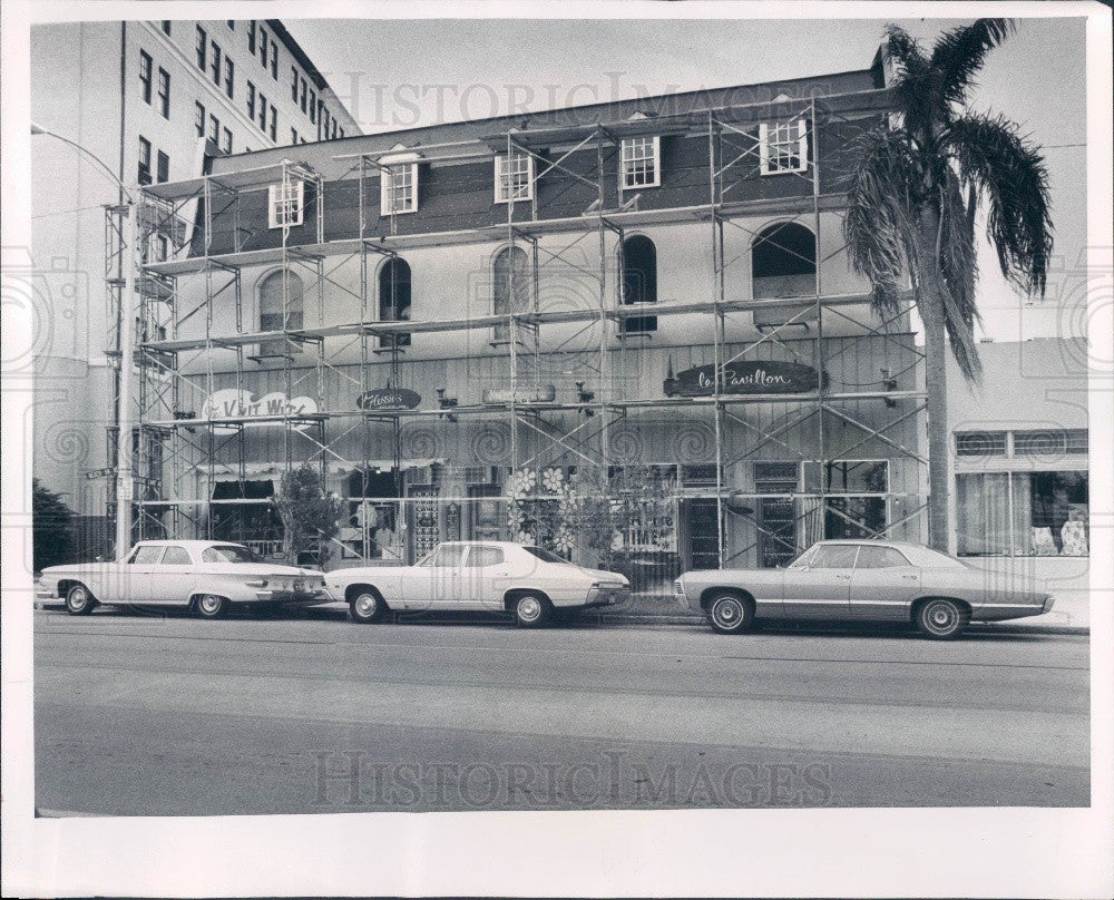 1968 St. Petersburg, Florida Beach Drive Le Pavillon Storefront Press Photo - Historic Images