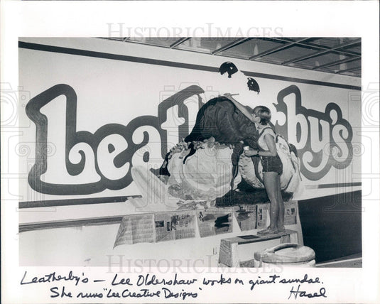 1984 Clearwater, Florida Leatherby's Family Creamery Press Photo - Historic Images