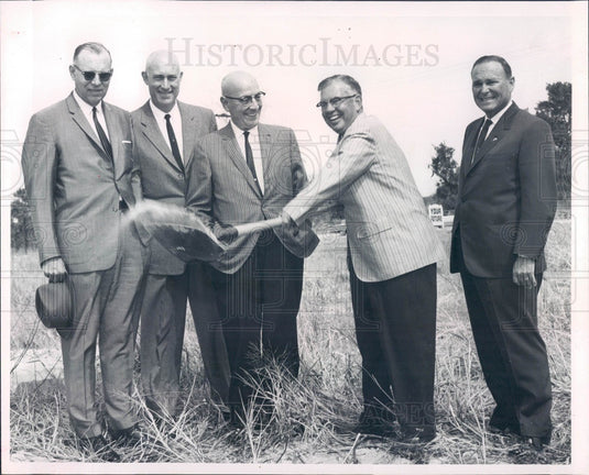 1965 Dunedin, Florida Causeway Plaza Shopping Center Groundbreaking Press Photo - Historic Images