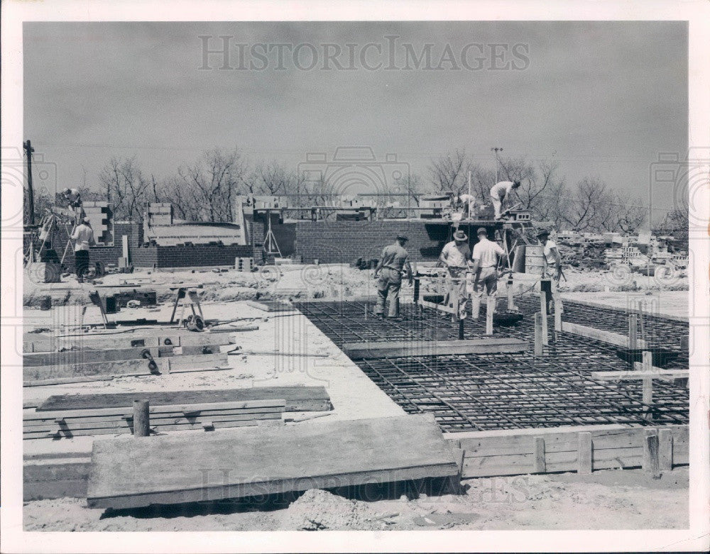 1954 Florida Terra Ceia Island Toll Station Construction Press Photo - Historic Images