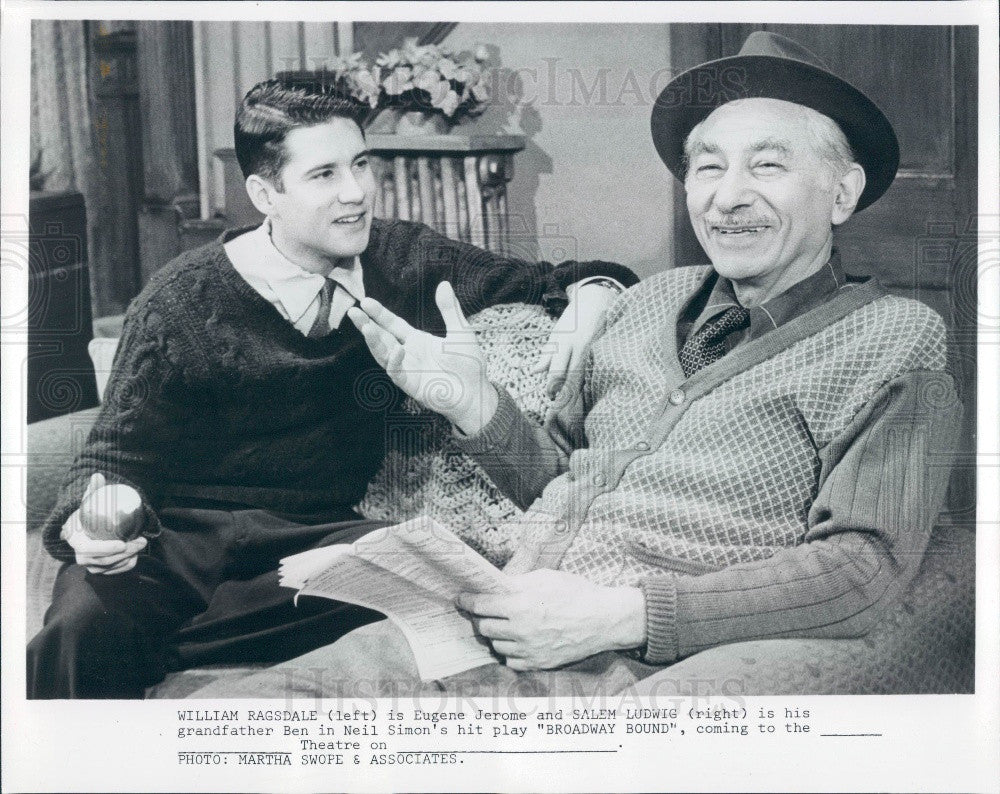 Undated Hollywood Actors William Ragsdale &amp; Salem Ludwig Press Photo - Historic Images