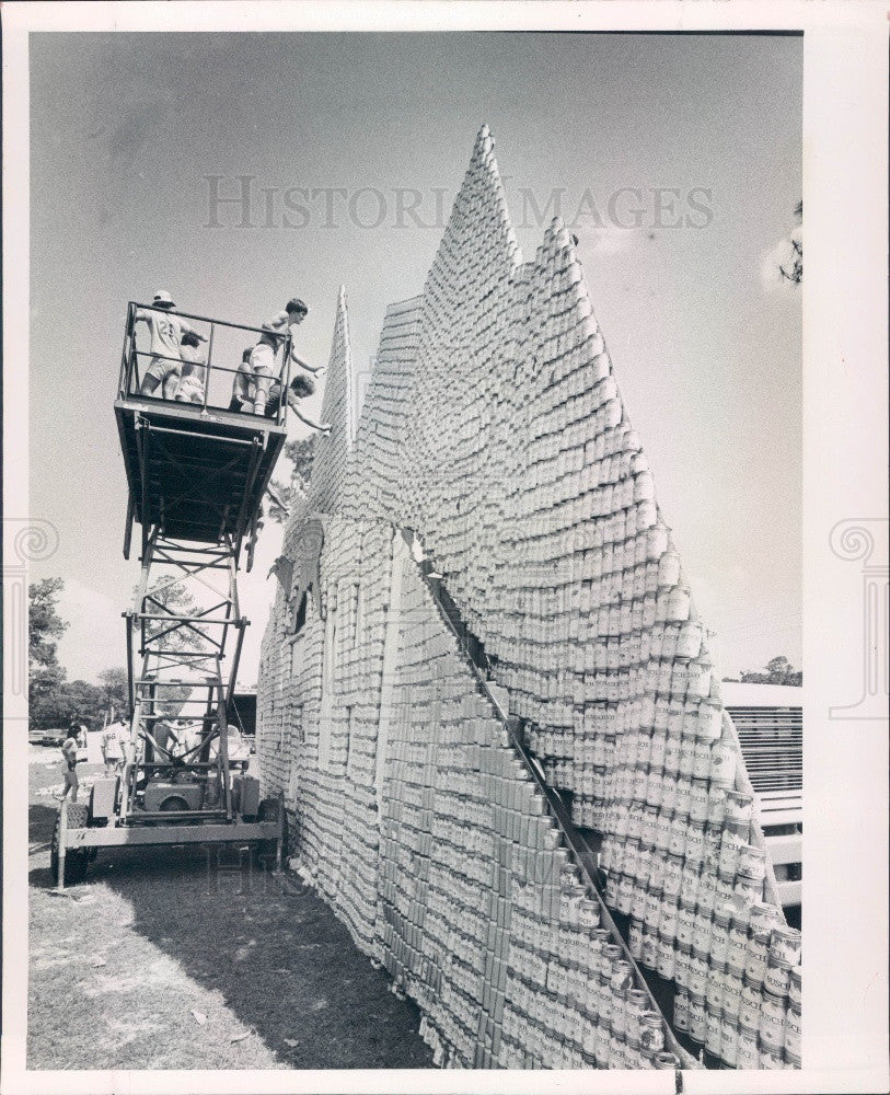 1982 University of South Florida Build Busch Mountain Contest Press Photo - Historic Images