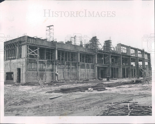 1959 University of South Florida Library Construction Press Photo - Historic Images