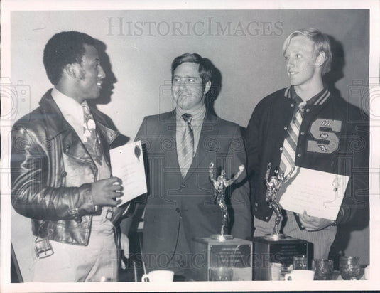 1970 Florida Football Manatee-Sarasota Back & Lineman of the Week Press Photo - Historic Images