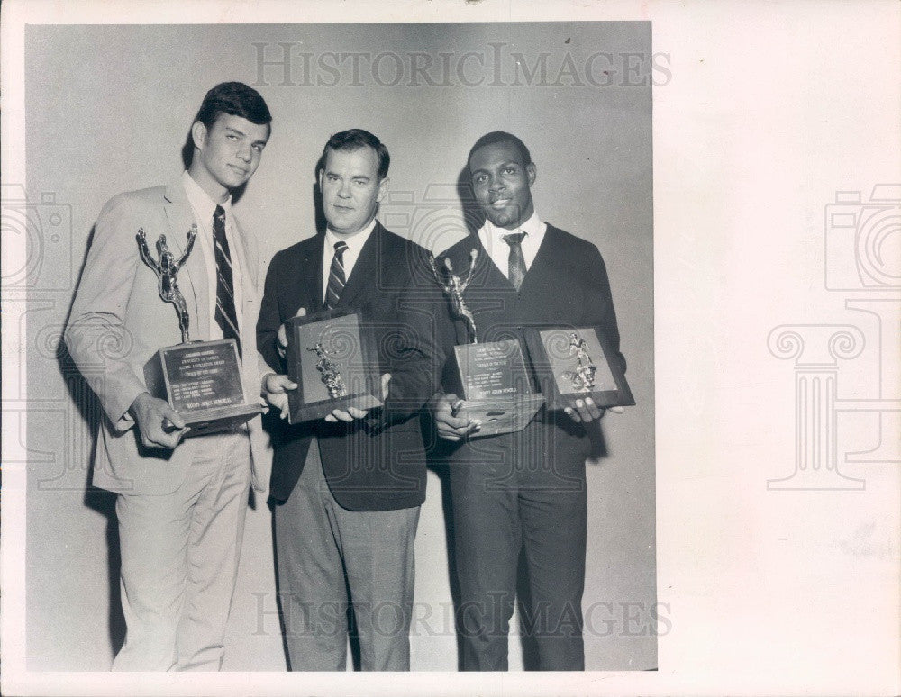 1968 Florida Football Manatee-Sarasota Back &amp; Lineman of the Week Press Photo - Historic Images