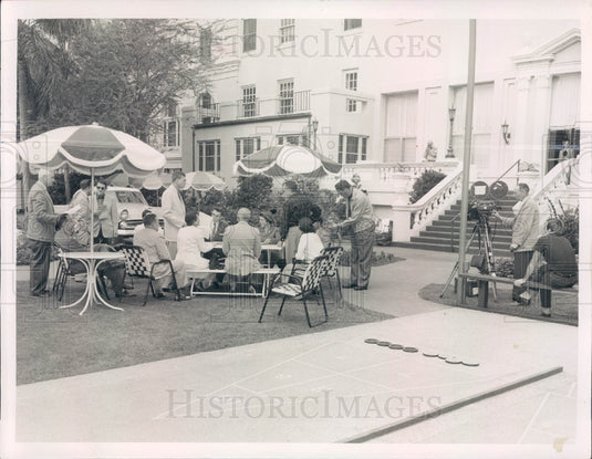 1955 Clearwater Florida Fort Harrison Hotel Filming Press Photo - Historic Images