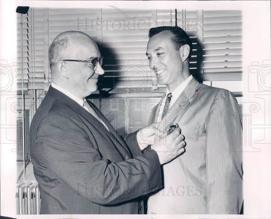 1960 River Rouge MI Police Chief Jacob Wilhite & Lt Loren Pittman Press Photo - Historic Images