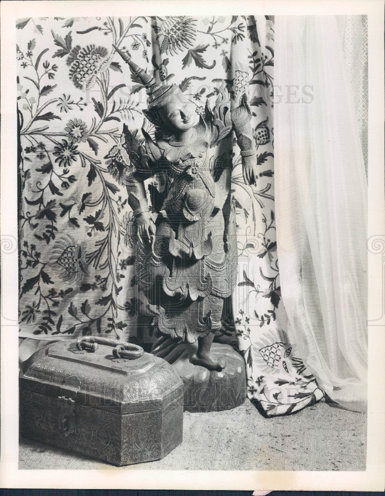 1964 New York World&#39;s Fair Oriental Siamese Temple Figure Press Photo - Historic Images