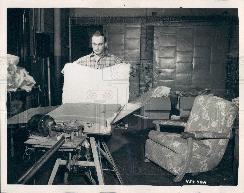 1948 Grand Rapids, Michigan Luxury Furniture Co Airfoam Cushioning Press Photo - Historic Images