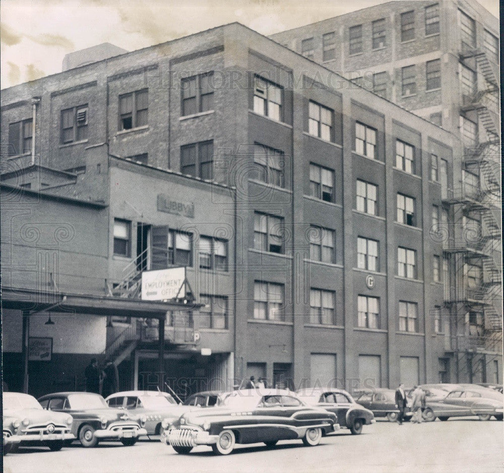 1953 Chicago IL Libby McNeill &amp; Libby Co Union Stock Yards Bldg Press Photo - Historic Images