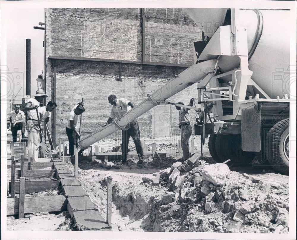 1966 Florida St Petersburg Times Newspaper Staff Parking Plaza Press Photo - Historic Images