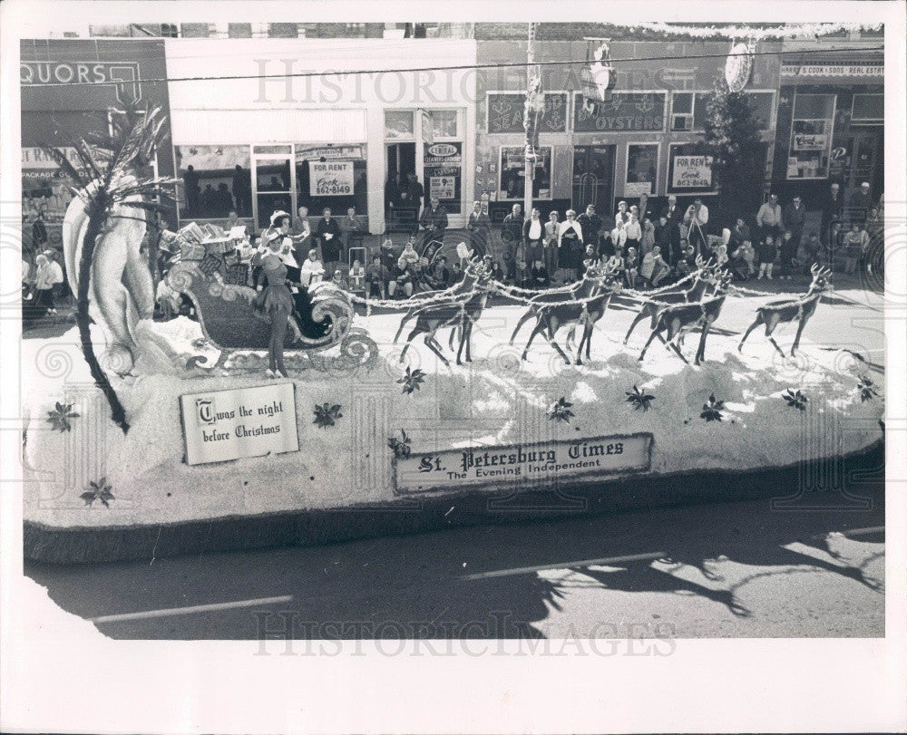 1964 Florida St Petersburg Times Newspaper Holiday Float Press Photo - Historic Images