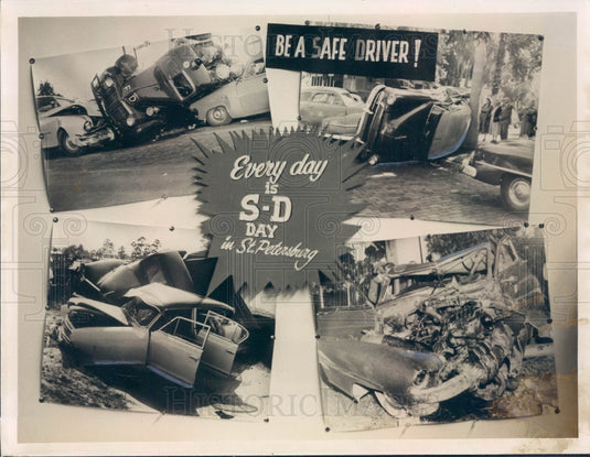 1954 Florida St Petersburg Safe Driving Day Press Photo - Historic Images