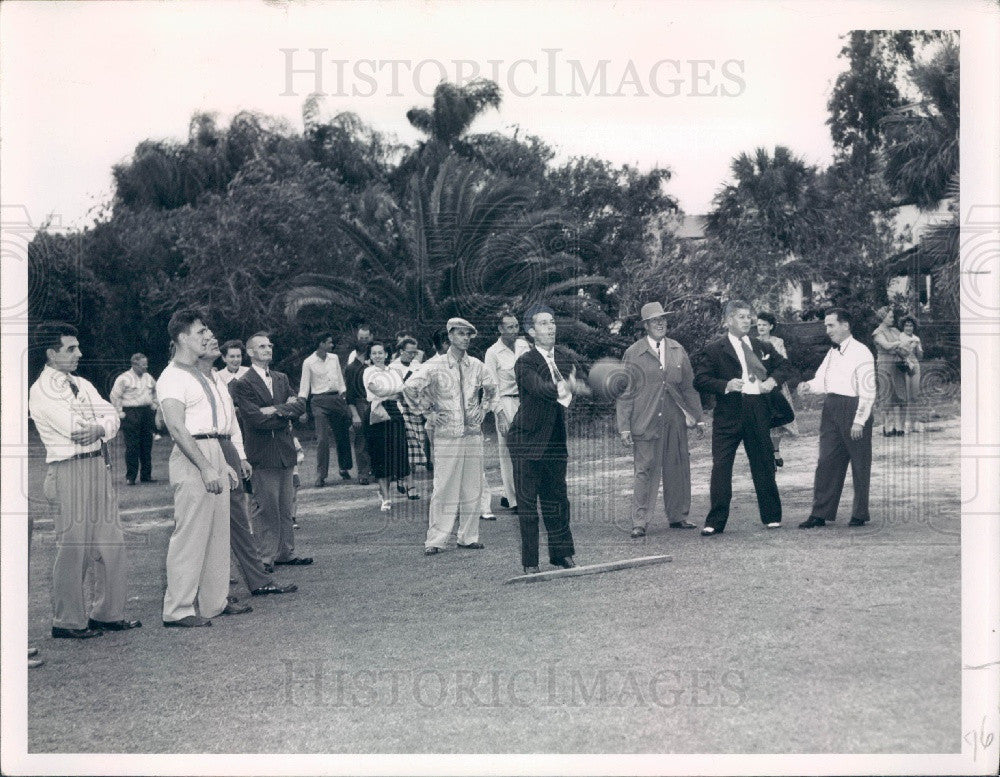 1950 Florida St Petersburg Times Newspaper Staff Party Press Photo - Historic Images