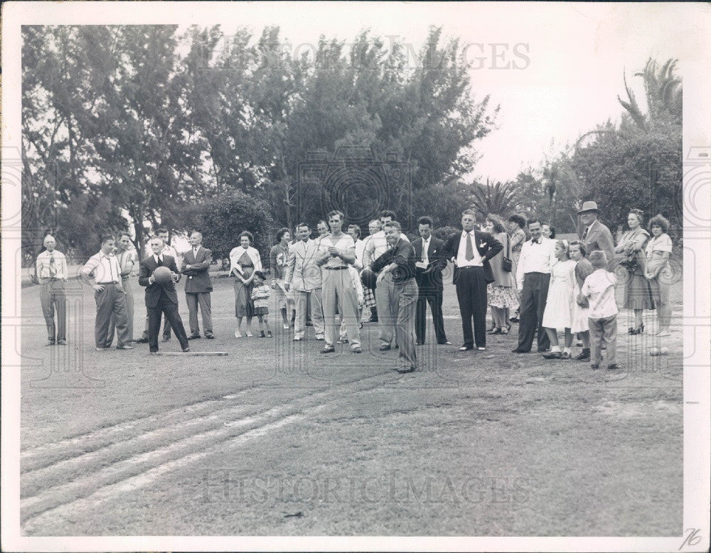 1950 Florida St Petersburg Times Newspaper Staff Party Press Photo - Historic Images