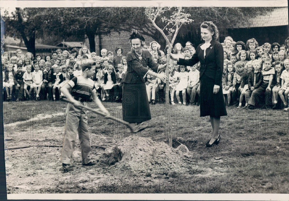 1948 St Petersburg Florida Lakewiew Elementary School Arbor Day Press Photo - Historic Images