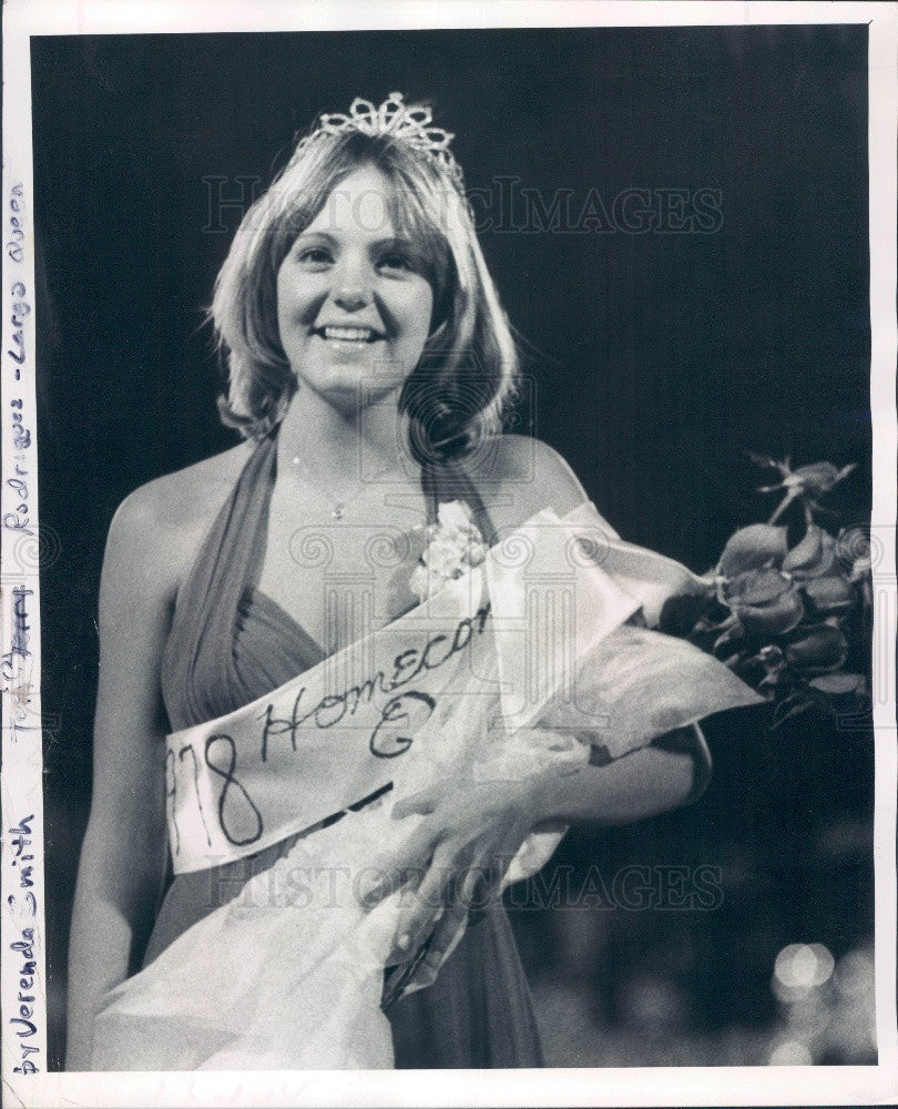 1978 Florida Largo High School Homecoming Queen Teri Rodriguez Press Photo - Historic Images