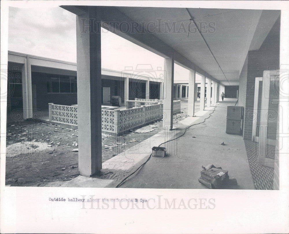 1966 St Petersburg Florida Lakewood High School Construction Press Photo - Historic Images