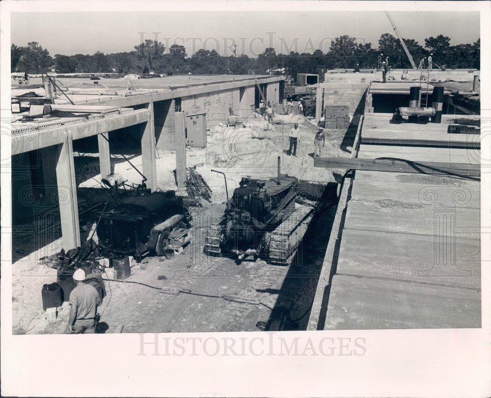 1966 St Petersburg Florida Lakewood High School Construction Press Photo - Historic Images