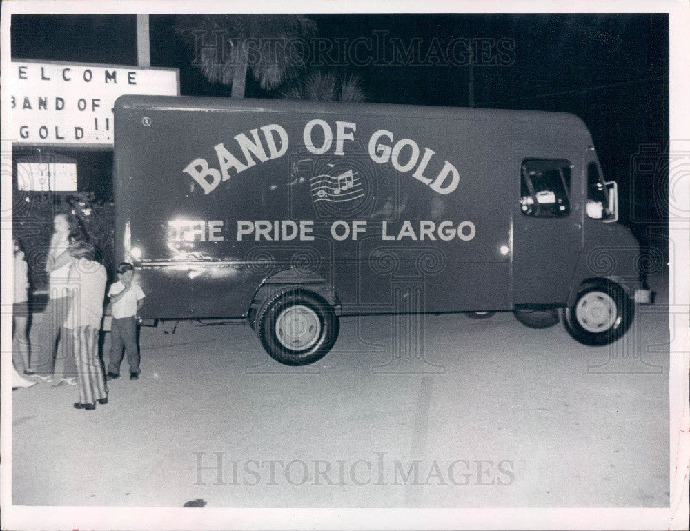 1971 Florida Largo High School Band of Gold Truck Press Photo - Historic Images