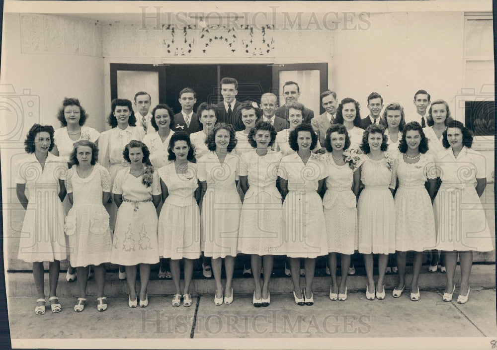 1945 St Petersburg Florida Junior College Graduates Press Photo - Historic Images