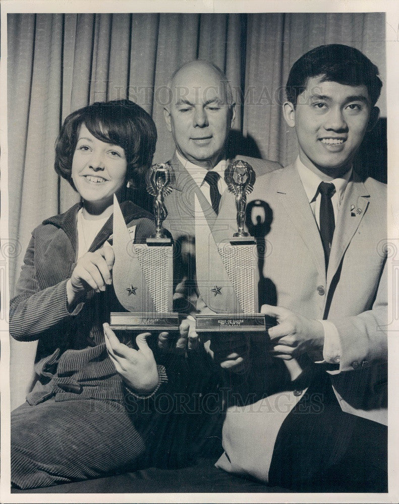 1966 Chicago, Illinois Junior Achievement Trade Fair King &amp; Queen Press Photo - Historic Images